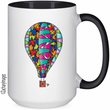 Load image into Gallery viewer, Hot Air Balloon 3 15oz Ceramic Mug