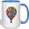 Load image into Gallery viewer, Hot Air Balloon 15 oz Ceramic Mug