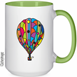 Load image into Gallery viewer, Hot Air Balloon 15 oz Ceramic Mug