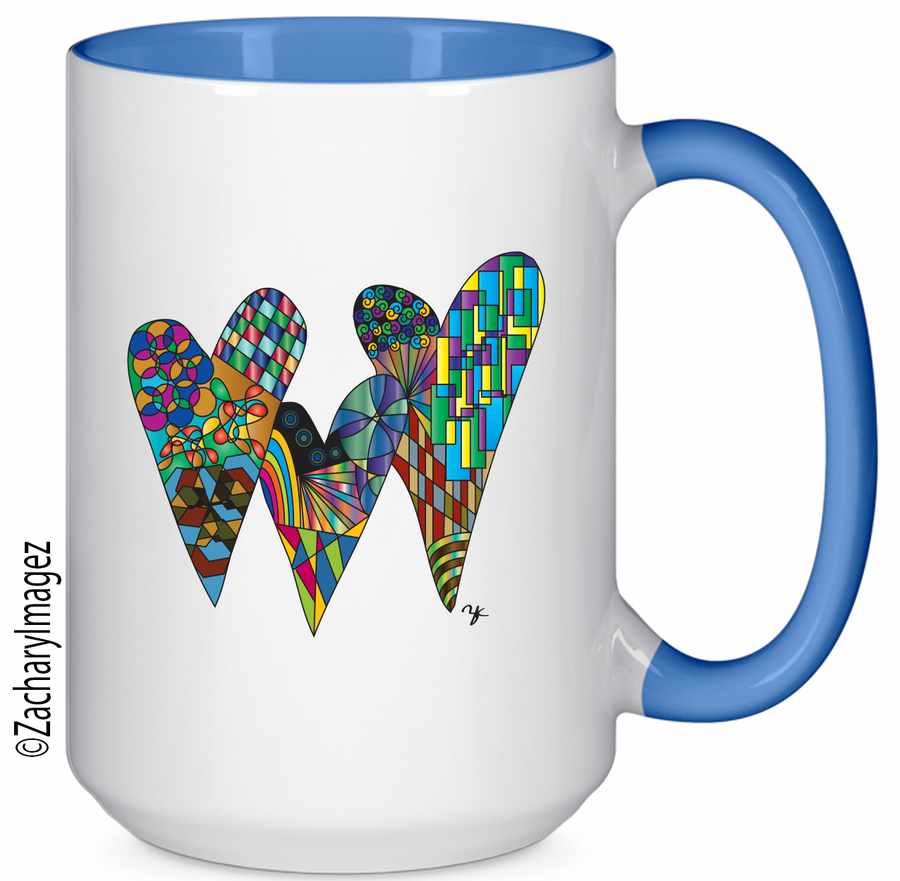 Triple Heart Ceramic Mug