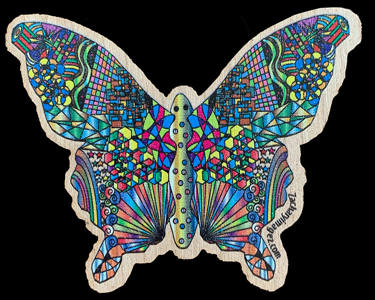 Butterfly Wooden Sticker