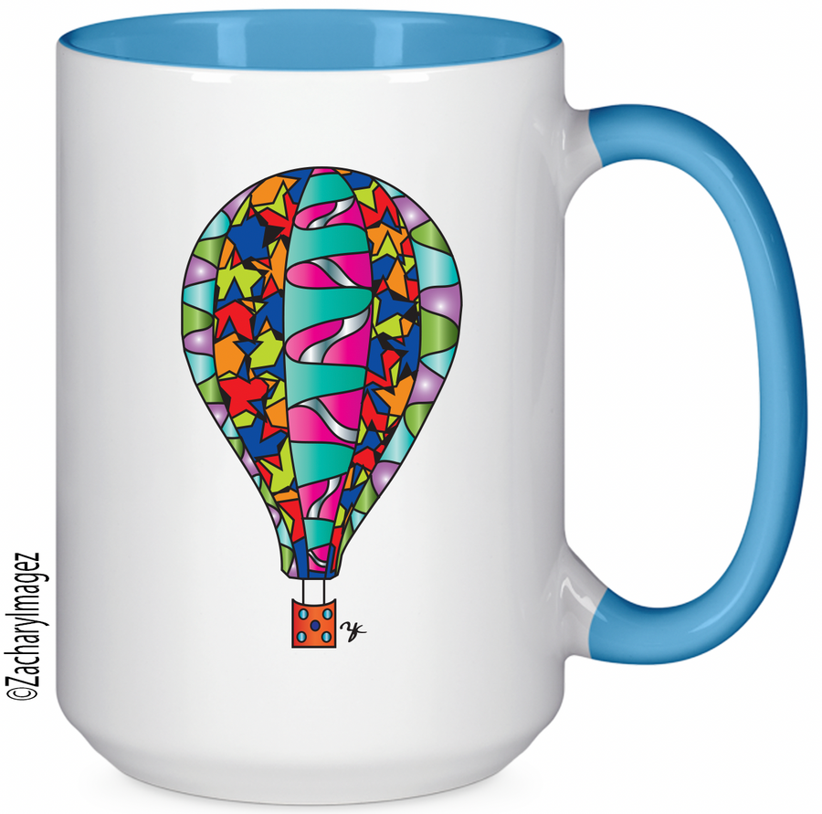 Hot Air Balloon 3 15oz Ceramic Mug
