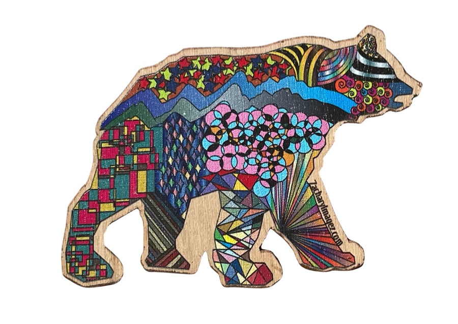 Bear Wooden Sticker